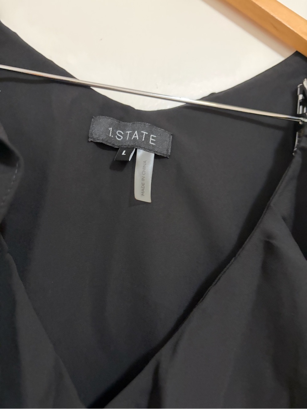 1. State Ruffle V-Neck Top In Rich Black - Picture 10 of 12
